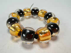 Zsiska - Radiance Gold & Black Large Resin Bracelet ( 8000301GF01Q0L )