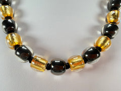 Zsiska - Radiance 29 Bead Black & Gold Resin Necklace ( 8000150GF01Q29 )