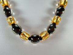 Zsiska - Radiance 29 Bead Black & Gold Resin Necklace ( 8000150GF01Q29 )