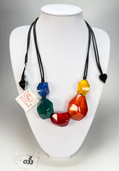Zsiska - Rock Candy "Prue Leith" Mix Colours Resin Necklace ( P210101MIX1Q05 )