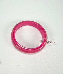 Zsiska - Colourful Statement Hot Pink Resin Bangle ( 40103049017QXL )
