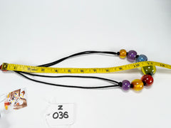 Zsiska - Colourful Beads 7 Bead New Spectrum Resin Necklace ( 40101470499Q07 )