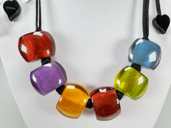 Zsiska - Bellissima 6 Bead New Spectrum Resin Necklace ( 72401050499Q06 )