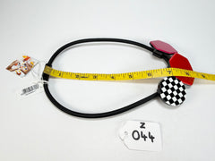 Zsiska - Checkmate "Prue Leith" Crimson & Rose 3 Bead Resin Necklace ( P220150REPIQ03 )