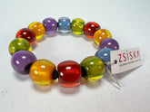 Zsiska - Colourful Beads New Spectrum Large 14 Bead Resin Bracelet ( 40103100499Q14-L )