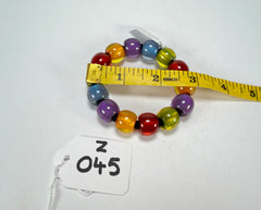 Zsiska - Colourful Beads New Spectrum Large 14 Bead Resin Bracelet ( 40103100499Q14-L )
