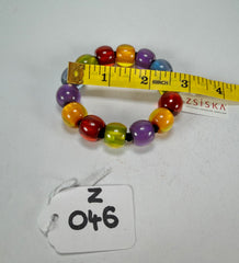 Zsiska - Colourful Beads New Spectrum Large 14 Bead Resin Bracelet ( 40103100499Q14-L )