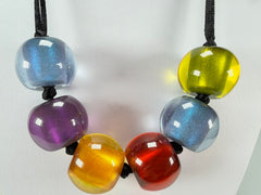 Zsiska - Colourful Beads 6 Bead New Spectrum Resin Necklace ( 40101200499Q06 )