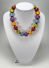 Zsiska - Colourful Beads 20 Bead New Spectrum Resin Necklace ( 40101170499Q20 )