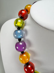 Zsiska - Colourful Beads 20 Bead New Spectrum Resin Necklace ( 40101170499Q20 )
