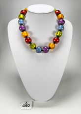 Zsiska - Colourful Beads 20 Bead New Spectrum Resin Necklace ( 40101170499Q20 )