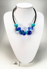 Zsiska - Baubles Blue & Turquoise 11 Bead Resin Necklace ( P230150BAU1Q11 )
