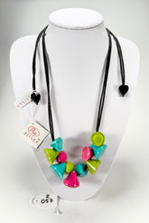 Zsiska - Joy 11 Bead Cool Colours Resin Necklace ( P150102JOY3Q11 )