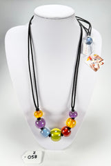 Zsiska - Colourful Beads 7 Bead New Spectrum Resin Necklace ( 40101470499Q07 )