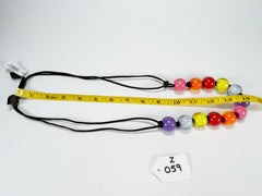 Zsiska - Colourful Beads 12 Bead Spectrum Resin Necklace ( 40101390400Q12 )