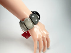 Zsiska - Bellissima Greyscale Large 8 Bead Resin Bracelet ( 701030204530Q08 )