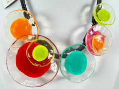 Zsiska - Flora "Prue Leith" Mix Colours 5 Bead Resin Necklace ( P070150MIXXQ05 )