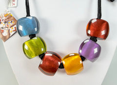 Zsiska - Bellissima 6 Bead New Spectrum Resin Necklace ( 72401050499Q06 )