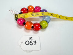 Zsiska - Colourful Beads Spectrum 9 Medium Bead Resin Bracelet ( 0000000000 )