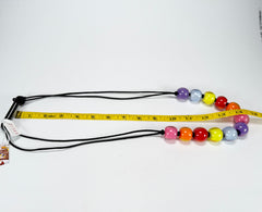 Zsiska - Colourful Beads 12 Bead Spectrum Resin Necklace ( 40101390400Q12 )