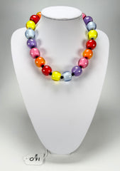 Zsiska - Colourful Beads 20 Bead Spectrum Resin Necklace ( 40101170400Q20 )