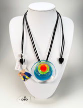 Zsiska - Flora "Prue Leith" Turquoise Single Bead Resin Necklace ( P070201FLO1100 )