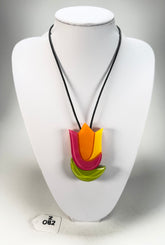 Zsiska - Amsterdam 2 Bead Orange Resin Necklace ( 5460201ORANQ00 )