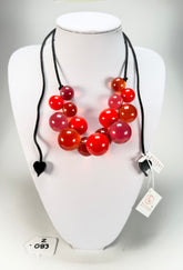 Zsiska - Baubles Red Mix Resin Necklace ( P230101BAU3Q15 )