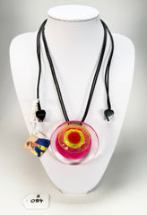 Zsiska - Flora "Prue Leith" Pink Single Bead Resin Necklace ( P070201DOK1Q00 )