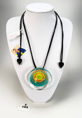 Zsiska - Flora "Prue Leith" Turquoise Single Bead Resin Necklace ( P070201FLO2Q00 )