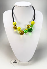 Zsiska - Baubles Yellow & Green 11 Bead Resin Necklace ( P230150BAU2Q11 )