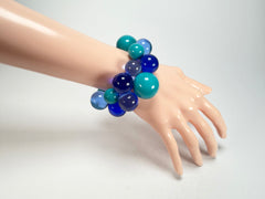 Zsiska - Baubles Blue & Turquoise Large Resin Bracelet ( P230301BAU1Q0L )