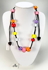 Zsiska - Colourful Beads 14 Medium Bead Spectrum Resin Necklace ( 40101440400Q14 )