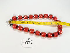 Zsiska - Colourful Beads 20 Bead Red Resin Necklace ( 40101319132Q20 )
