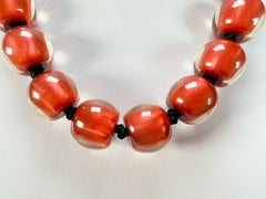 Zsiska - Colourful Beads 20 Bead Red Resin Necklace ( 40101319132Q20 )