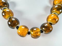 Zsiska - Colourful Beads 20 Bead Marble Tortoiseshell Resin Necklace ( 4010117MTORQ20 )
