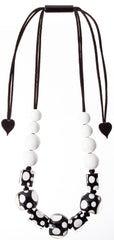Zsiska - Itsy Bitsy Black & White Resin Necklace ( 9410101BLWHQ15 )