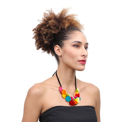 Zsiska - Joy 17 Bead Colourful Combination Resin Necklace ( P150101JOY1Q17 )