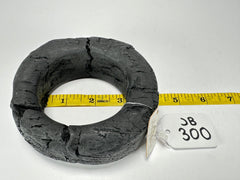 Jackie Brazil "Dark Black" Charcoal Donut Solid Round Large Bangle ( B2790 )