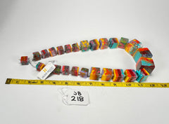 Jackie Brazil "Kandinsky" Mix Size Liquorice Cubes Resin Necklace ( N3343 )