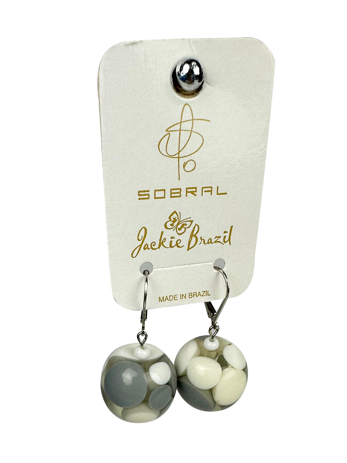 Jackie Brazil "Spots" Spotted Balls Resin Earrings ( E1468 )