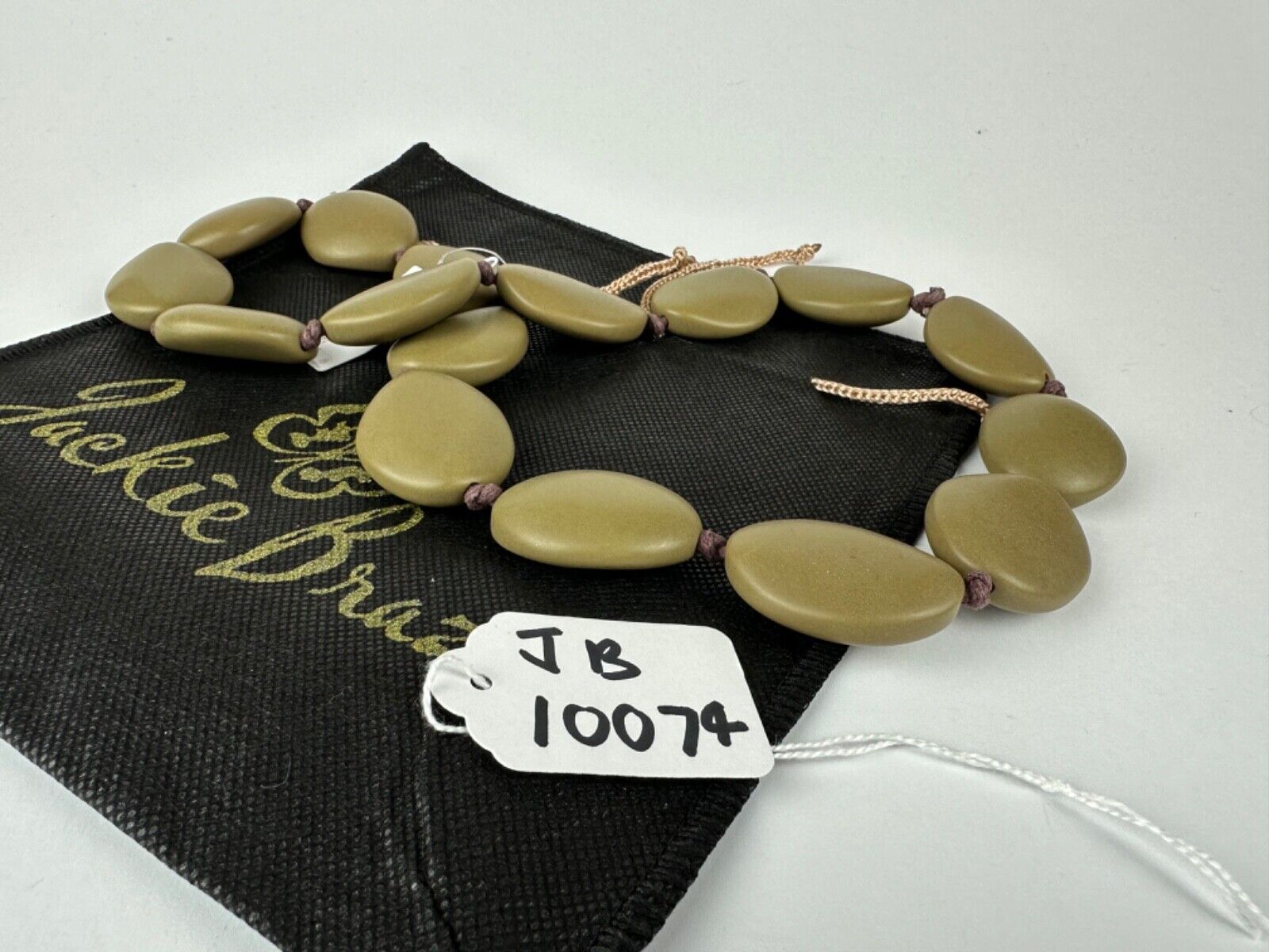 Jackie Brazil "Kathy" Brown Matte Small Riverstones 70cm Necklace ( N3750 )