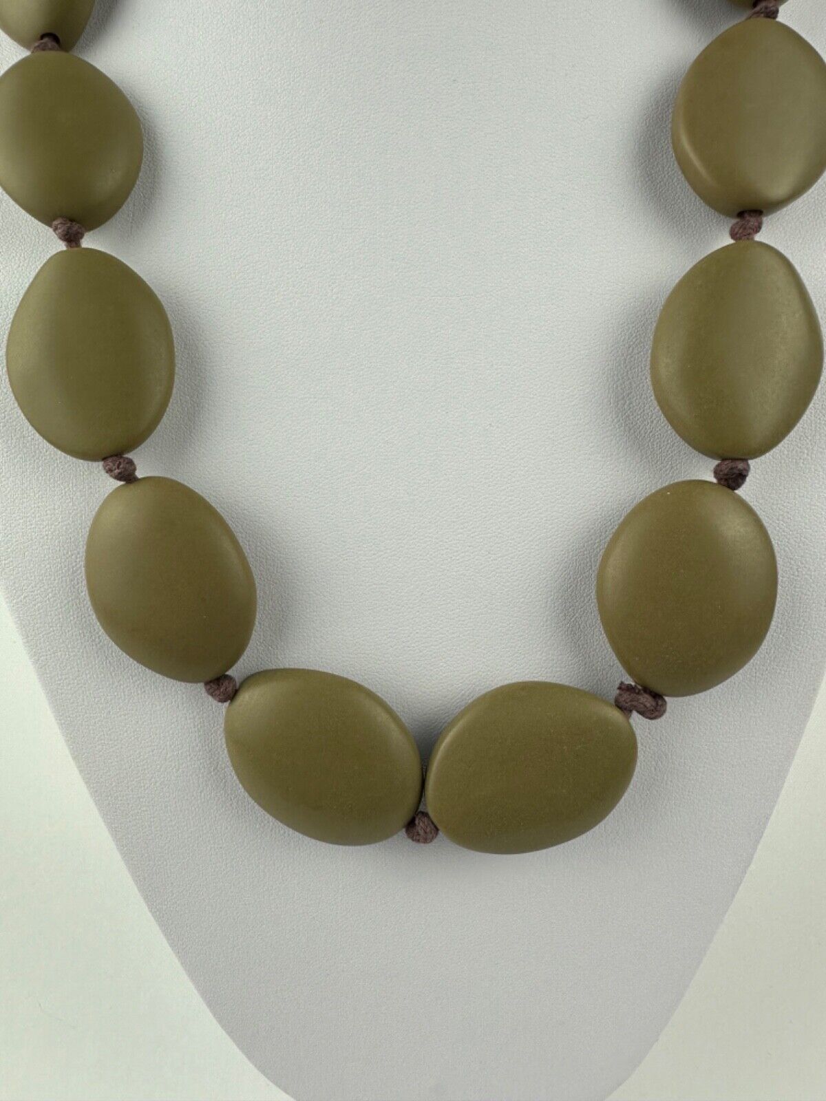 Jackie Brazil "Kathy" Brown Matte Small Riverstones 70cm Necklace ( N3750 )