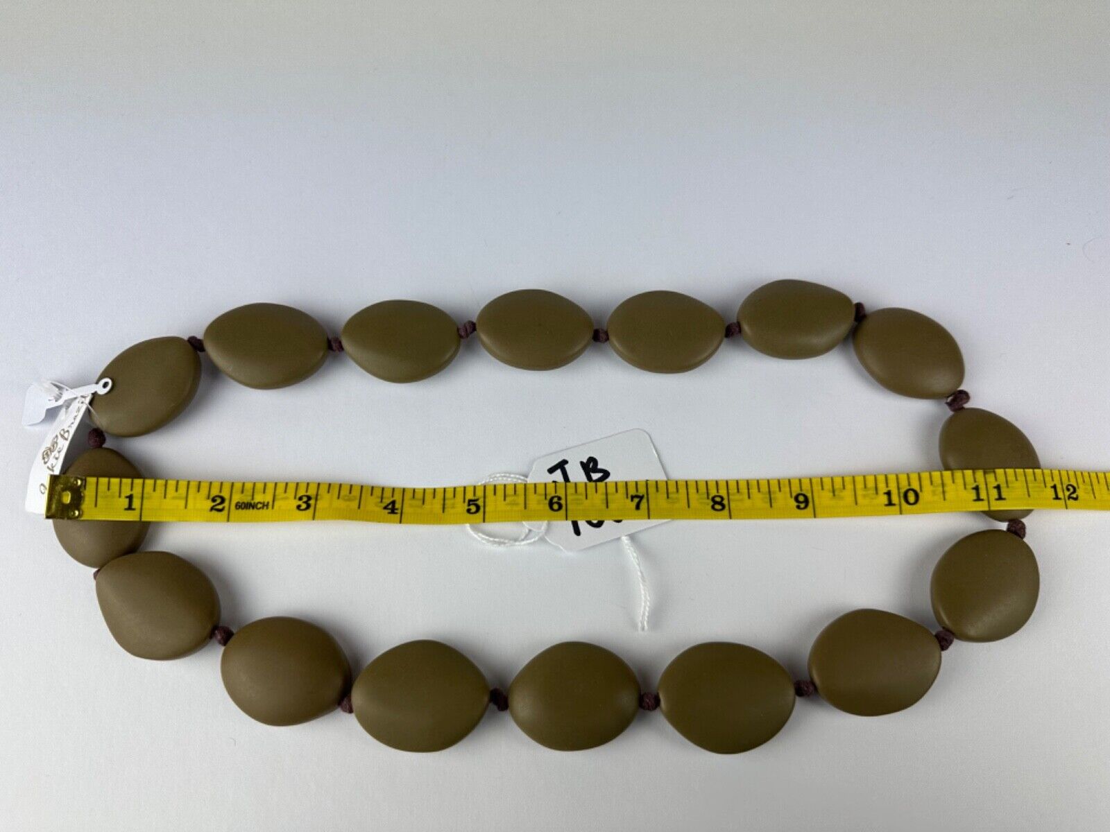 Jackie Brazil "Kathy" Brown Matte Small Riverstones 70cm Necklace ( N3750 )