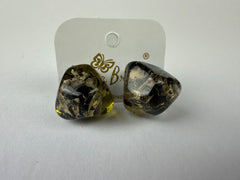 Jackie Brazil "Camille" Seaweed Abstract Resin Earrings ( E1053 )