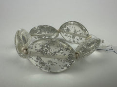 Jackie Brazil "Kathy" Silver Flakes Small Riverstones Bracelet ( B0800 )