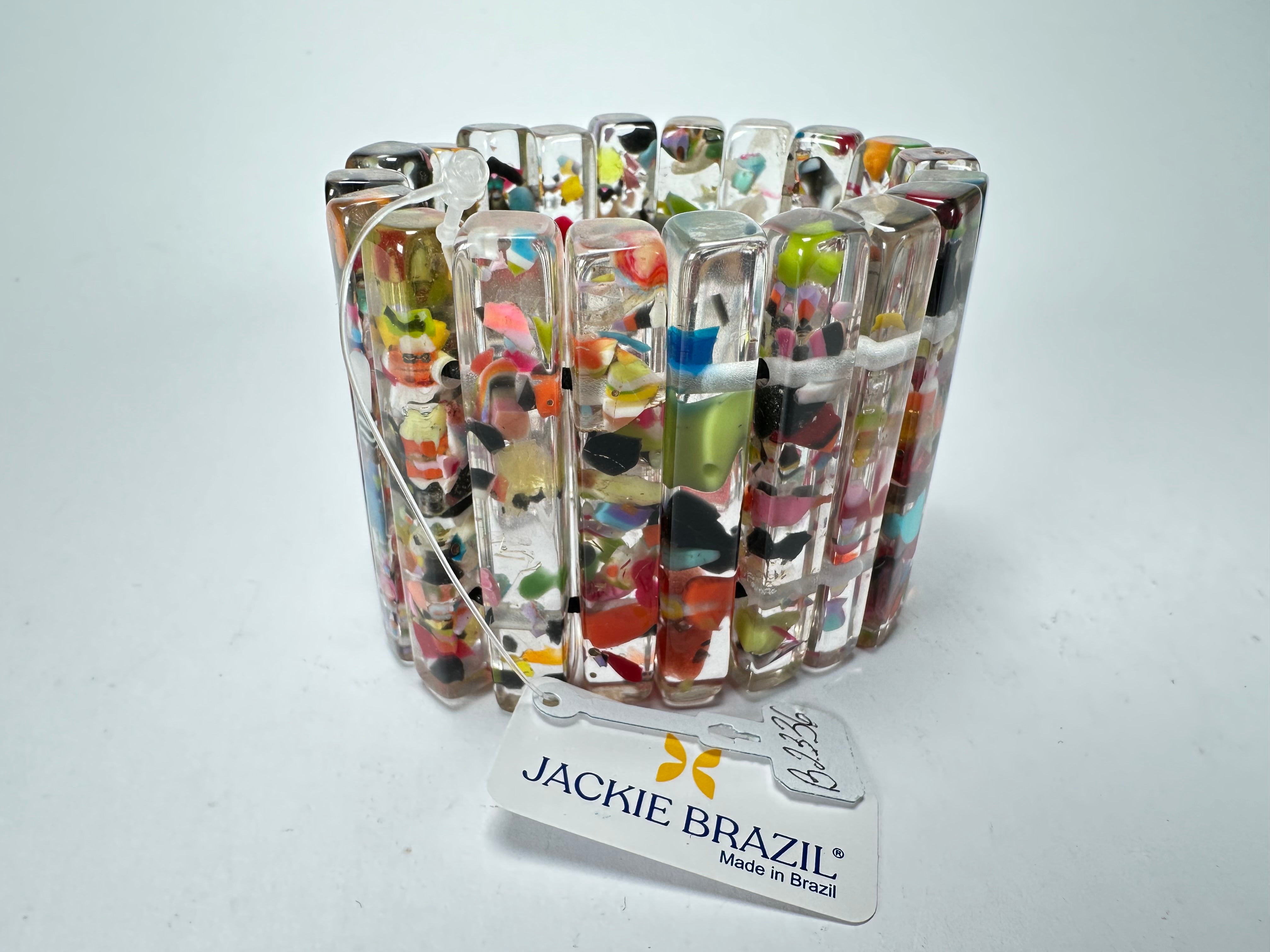 Jackie Brazil "Clarissa" Cascade Thin Rectangles Elasticated Bracelet ( B2335 )