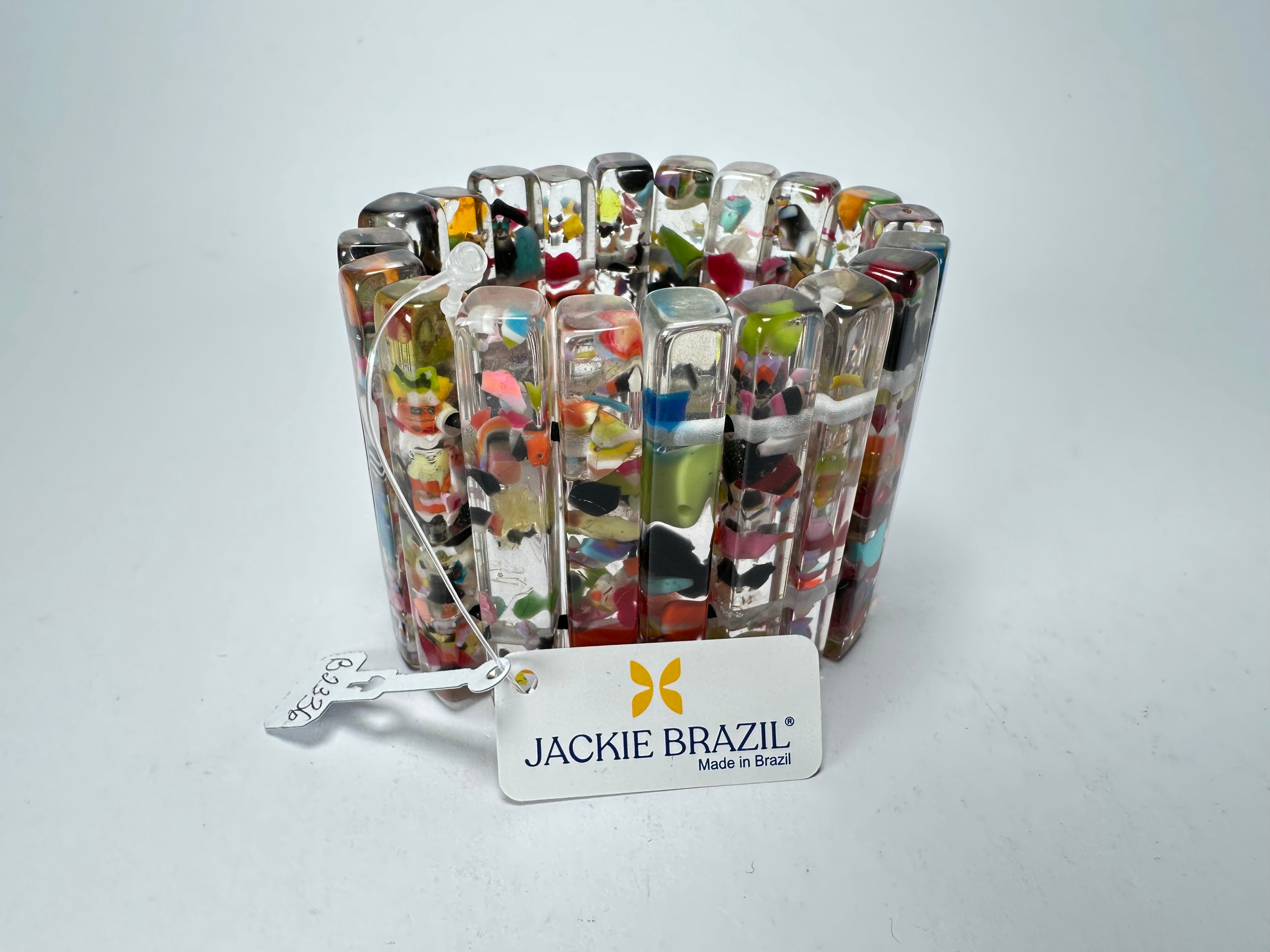 Jackie Brazil "Clarissa" Cascade Thin Rectangles Elasticated Bracelet ( B2335 )