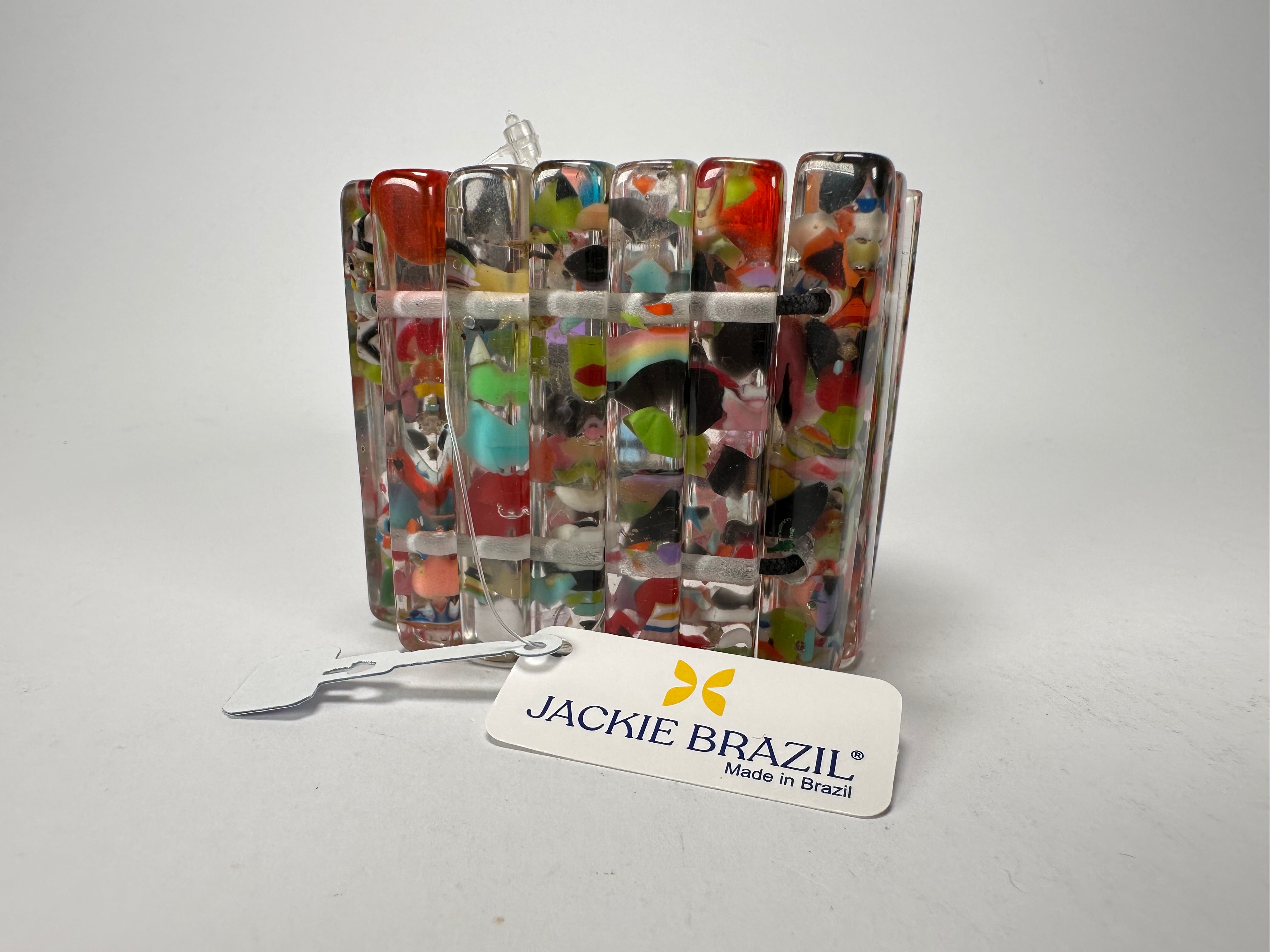 Jackie Brazil "Clarissa" Cascade Thin Rectangles Elasticated Bracelet ( B2335 )