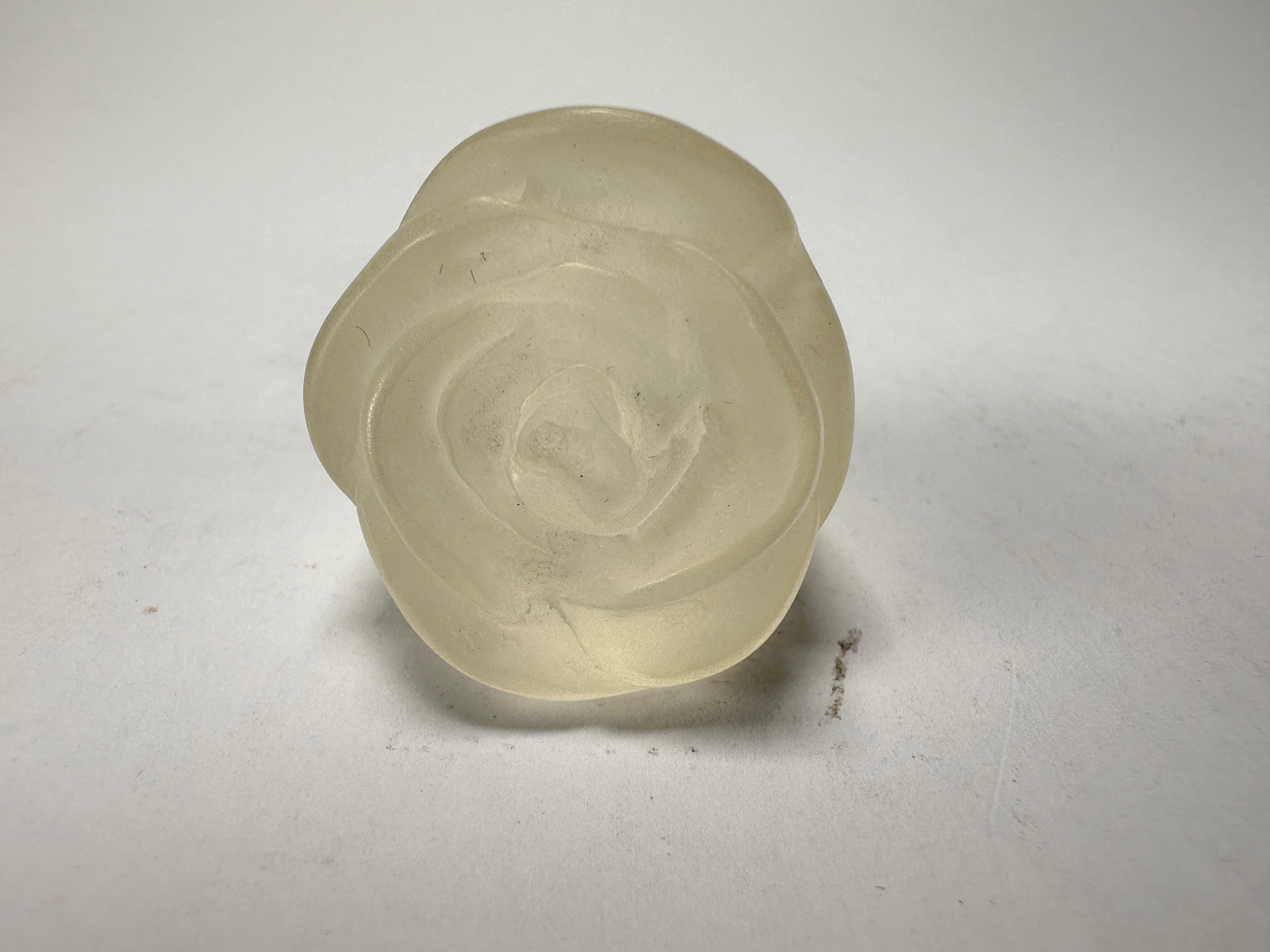 Jackie Brazil "Rose" Clear Frost Resin Rose Ring ( R0585 ) Size UK Q / US 8